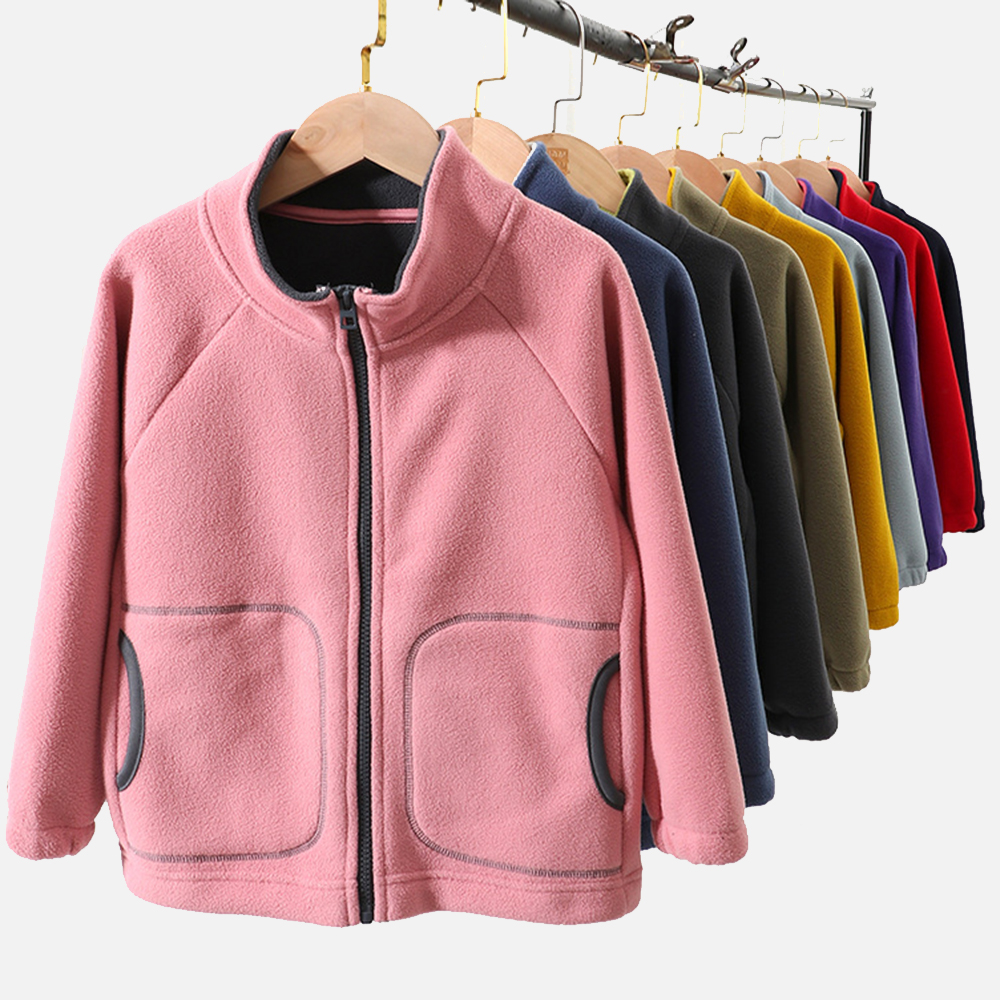 【3Y-10Y】Unisex Kids Multicolor Thick Fleece Long Sleeve Jacket 【3Y-10Y】Unisex Kids Multicolor Thick Fleece Long Sleeve Jacket