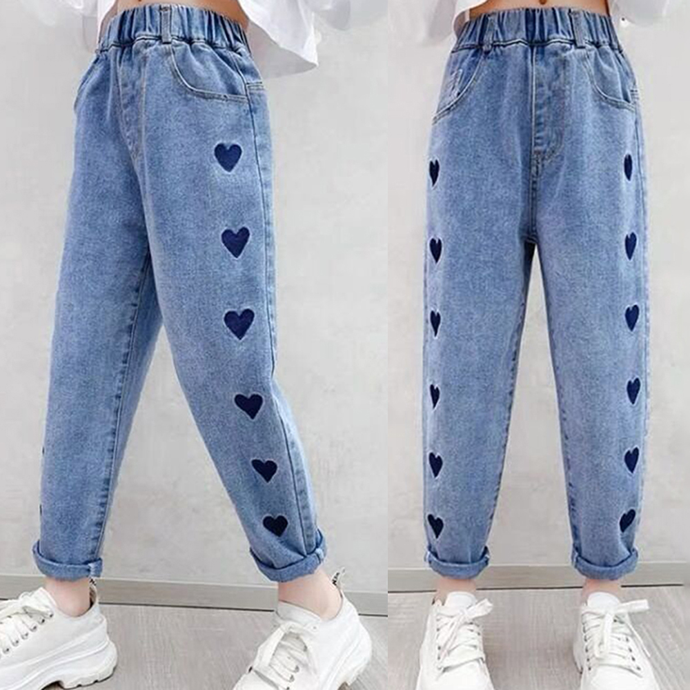 【2Y-11Y】Girl Fashion Blue Jeans - 3211 【2Y-11Y】Girl Fashion Blue Jeans - 3211