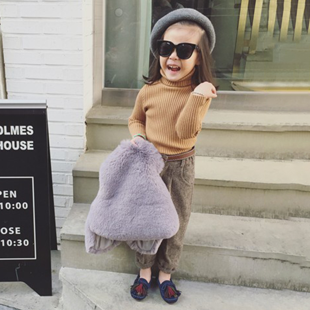 【12M-9Y】Girls Multicolor Thick Faux Fur Vest - 3180 【12M-9Y】Girls Multicolor Thick Faux Fur Vest - 3180