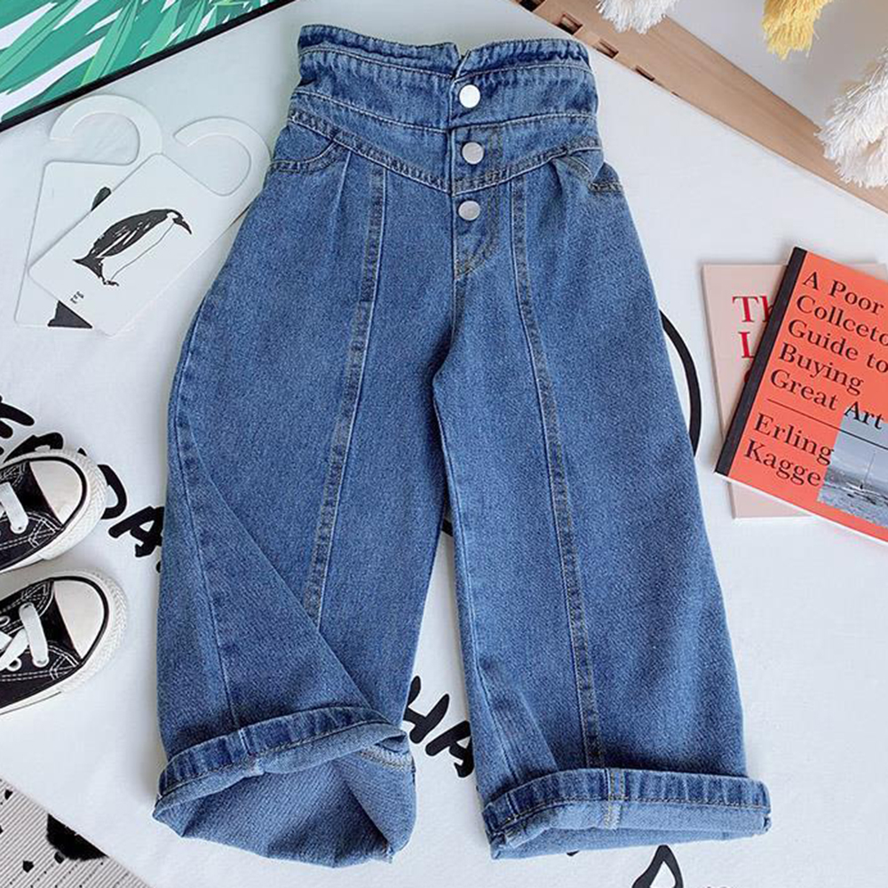 【2Y-13Y】Girls High Waist Jeans 【2Y-13Y】Girls High Waist Jeans