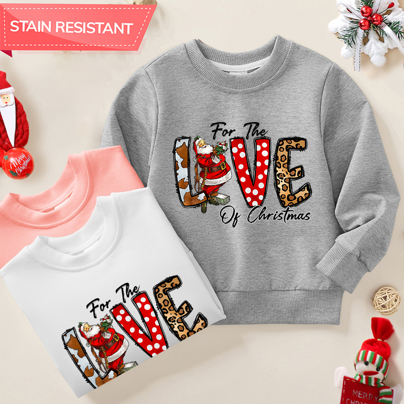 【12M-9Y】Unisex Kids Cotton Stain Resistant Christmas Print Long Sleeve Sweatshirt 【12M-9Y】Unisex Kids Cotton Stain Resistant Christmas Print Long Sleeve Sweatshirt