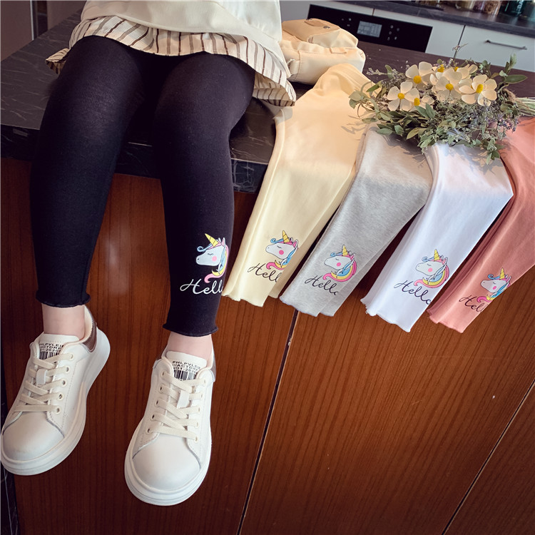 【18M-7Y】Girls Multicolor Unicorn Print Leggings 【18M-7Y】Girls Multicolor Unicorn Print Leggings