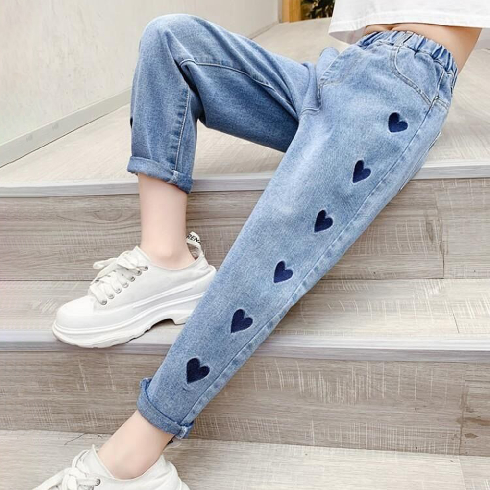 【2Y-11Y】Girl Fashion Blue Jeans - 3211 【2Y-11Y】Girl Fashion Blue Jeans - 3211