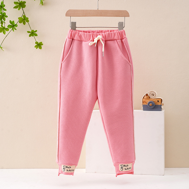 【3Y-10Y】Girls Multicolor Thick Sweatpants 【3Y-10Y】Girls Multicolor Thick Sweatpants