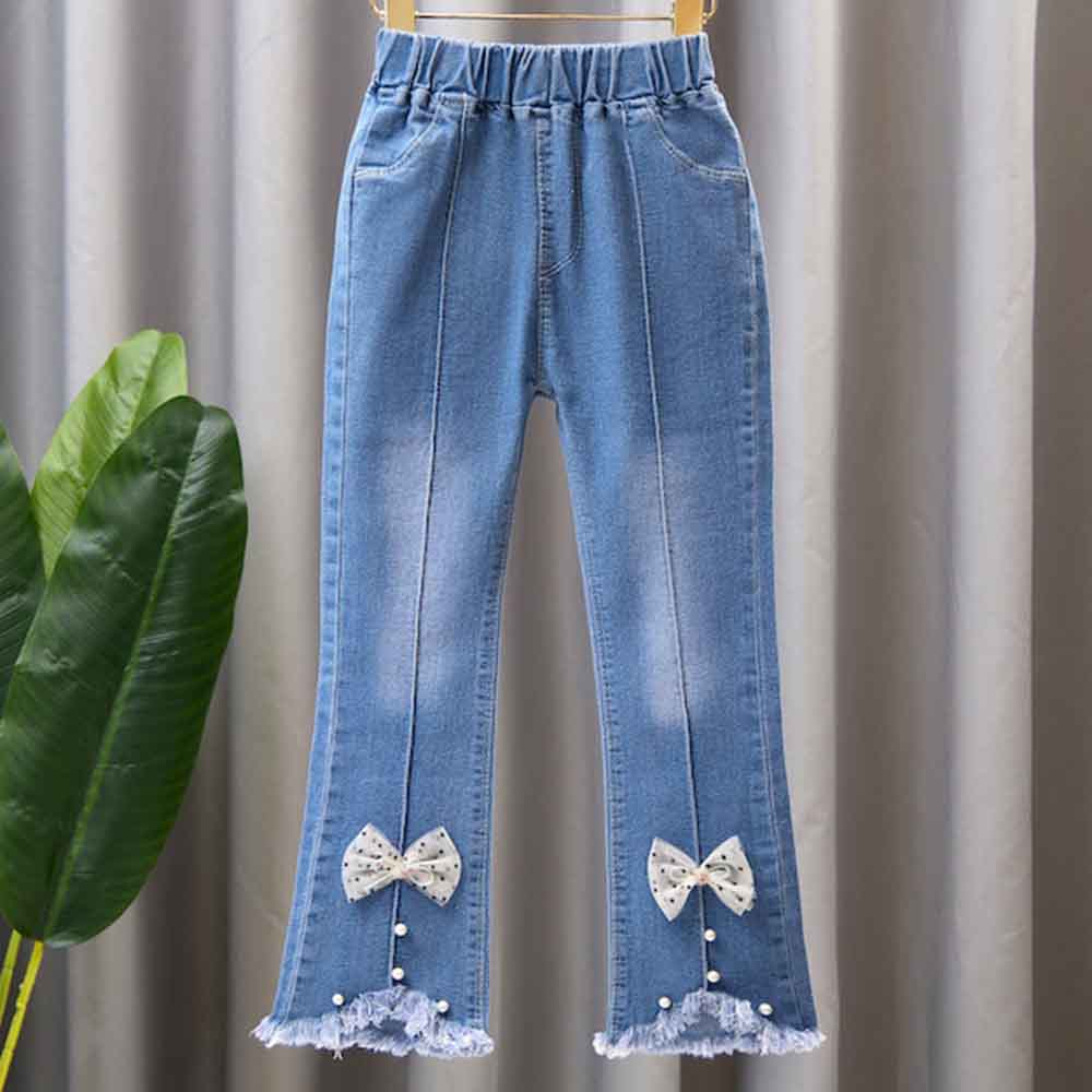 【2Y-9Y】Girl Fashion Blue Jeans 【2Y-9Y】Girl Fashion Blue Jeans