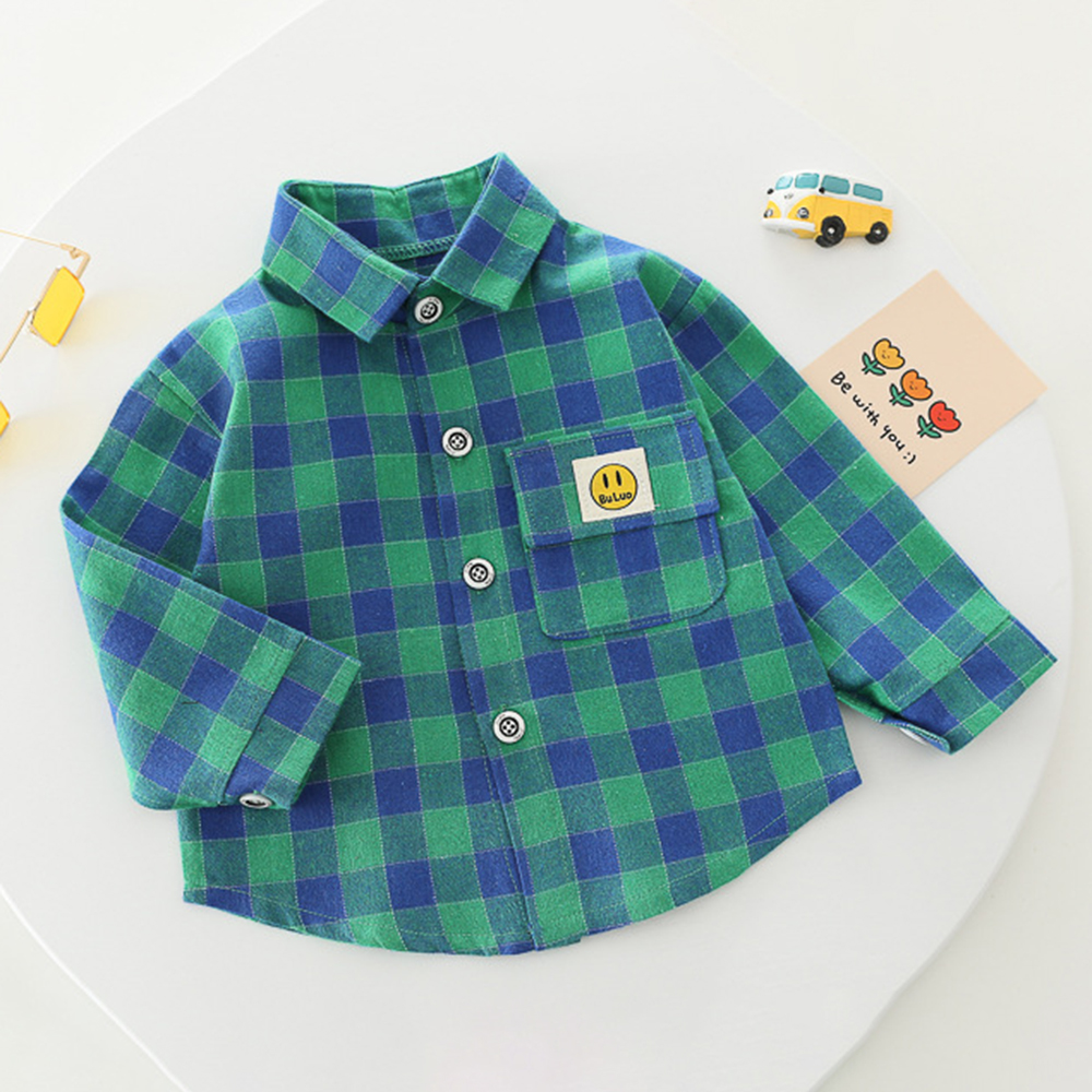 【9M-4Y】3-piece Boys Bear Print Long-sleeved T-shirt And Plaid Shirt And Jeans Set 【9M-4Y】3-piece Boys Bear Print Long-sleeved T-shirt And Plaid Shirt And Jeans Set