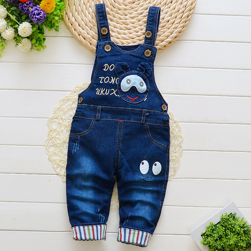 【9M-3Y】Unisex Kid Cartoon Denim Overalls 【9M-3Y】Unisex Kid Cartoon Denim Overalls