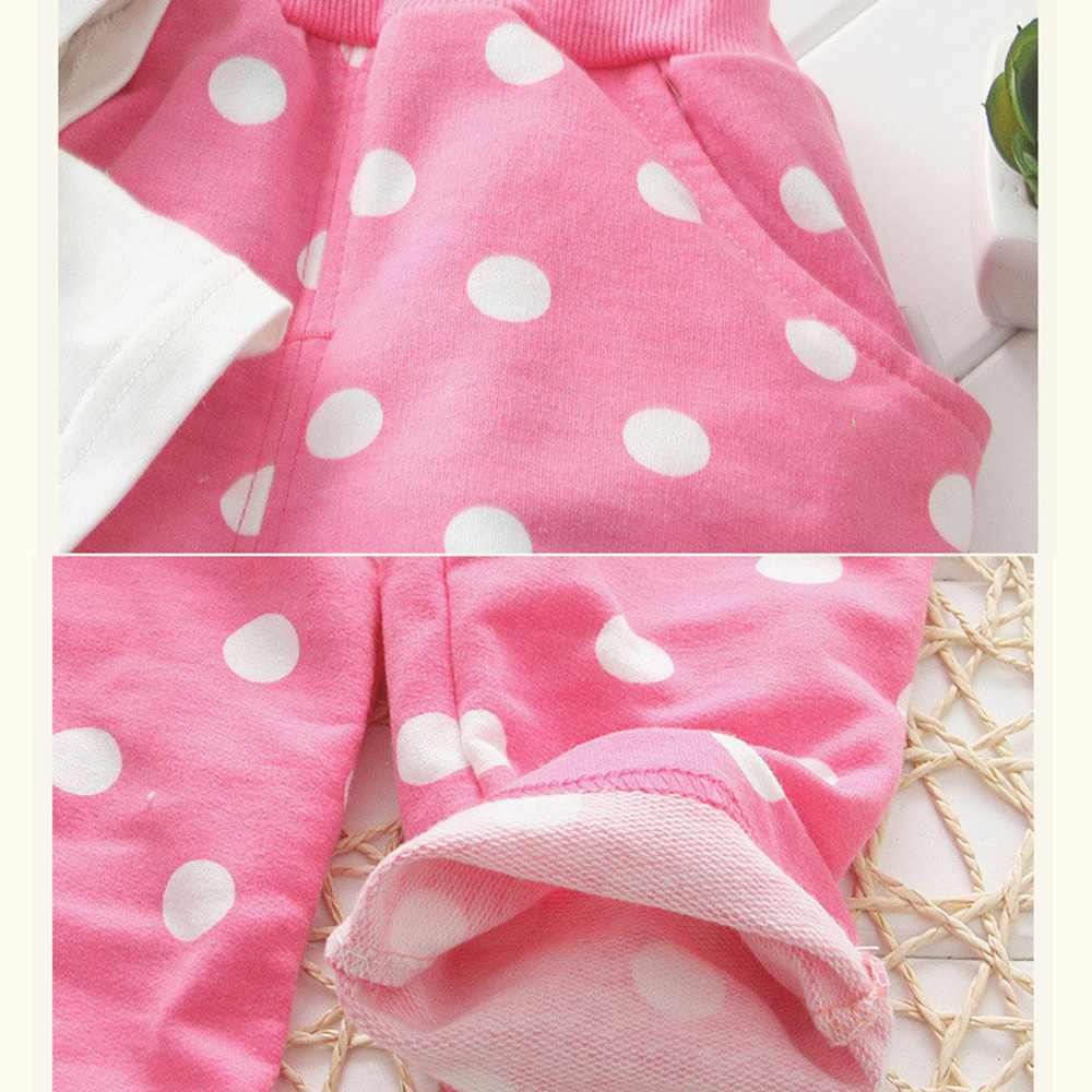 【9M-7Y】2-piece Girls Polka Dot Print Long-sleeved T-shirt And Pants Set - 34276 【9M-7Y】2-piece Girls Polka Dot Print Long-sleeved T-shirt And Pants Set - 34276