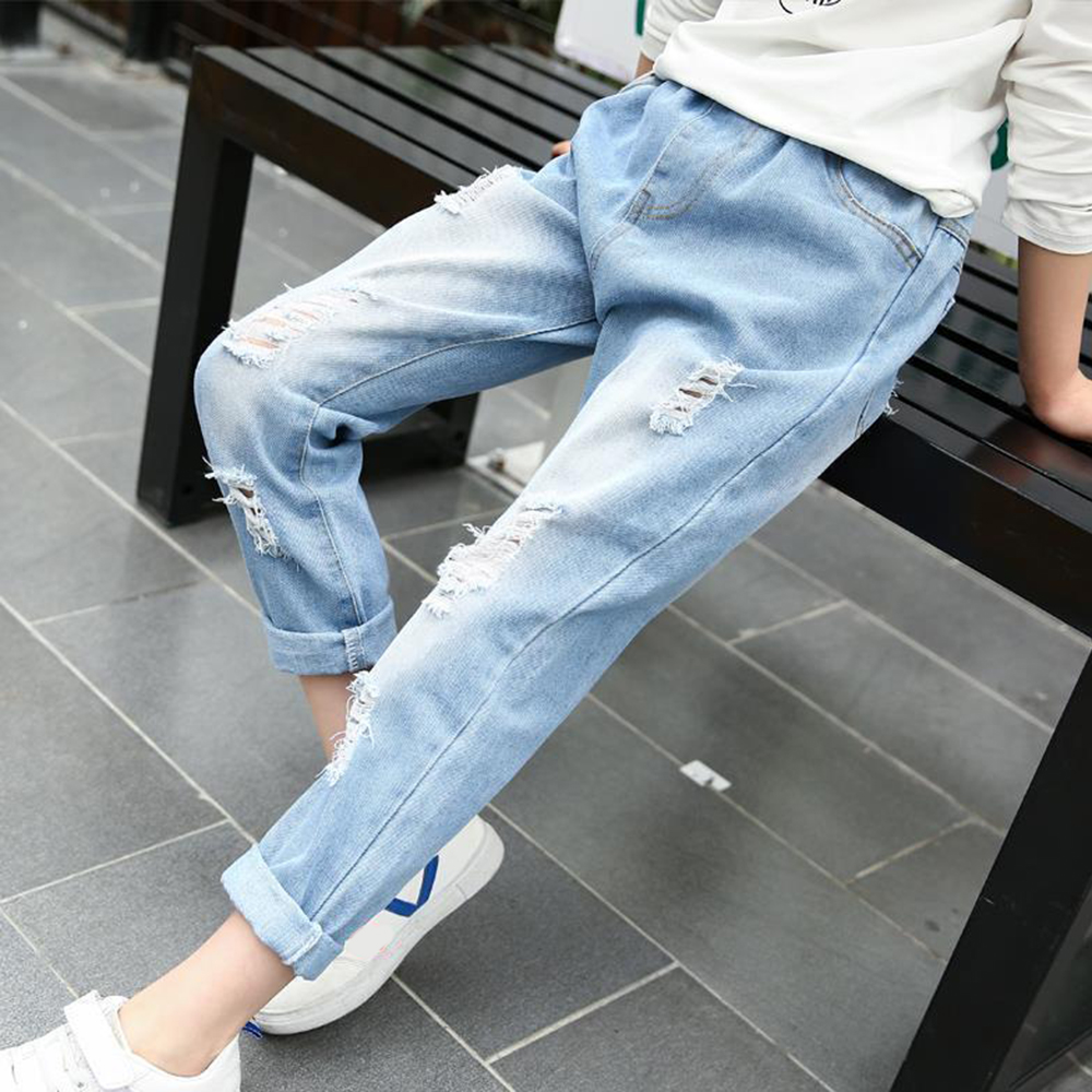 【2Y-11Y】Girl Fashion Blue Jeans - 3211 【2Y-11Y】Girl Fashion Blue Jeans - 3211