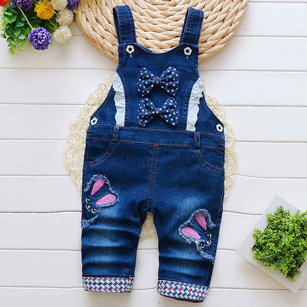【9M-3Y】Unisex Kid Cartoon Denim Overalls 【9M-3Y】Unisex Kid Cartoon Denim Overalls