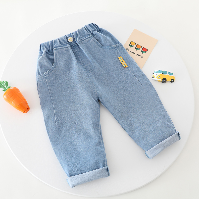 【9M-4Y】3-piece Boys Bear Print Long-sleeved T-shirt And Plaid Shirt And Jeans Set 【9M-4Y】3-piece Boys Bear Print Long-sleeved T-shirt And Plaid Shirt And Jeans Set