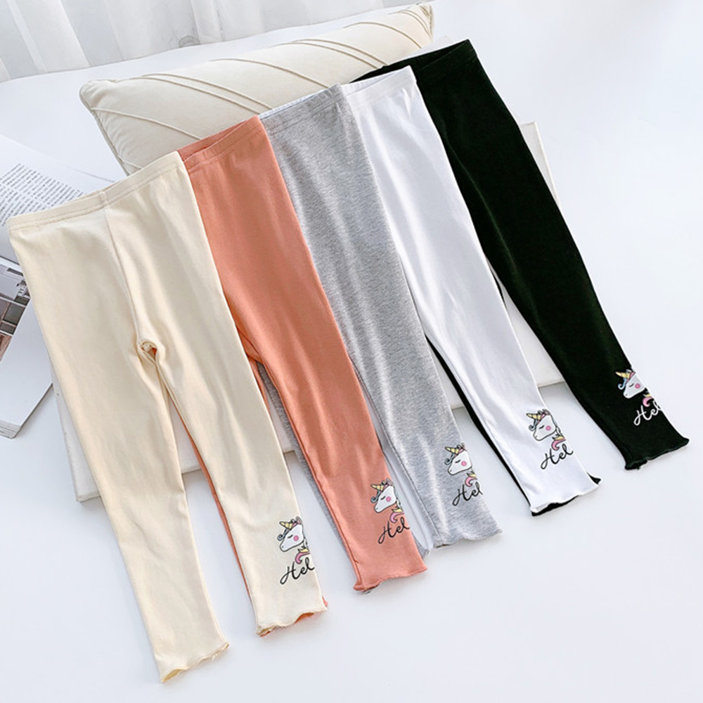 【18M-7Y】Girls Multicolor Unicorn Print Leggings 【18M-7Y】Girls Multicolor Unicorn Print Leggings