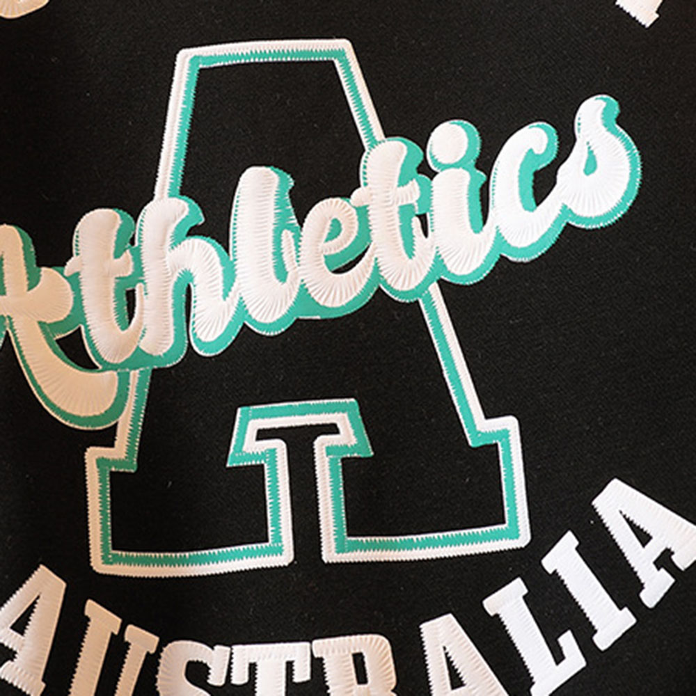 【3Y-12Y】Boys Letter Print Baseball Jacket - 4127 【3Y-12Y】Boys Letter Print Baseball Jacket - 4127