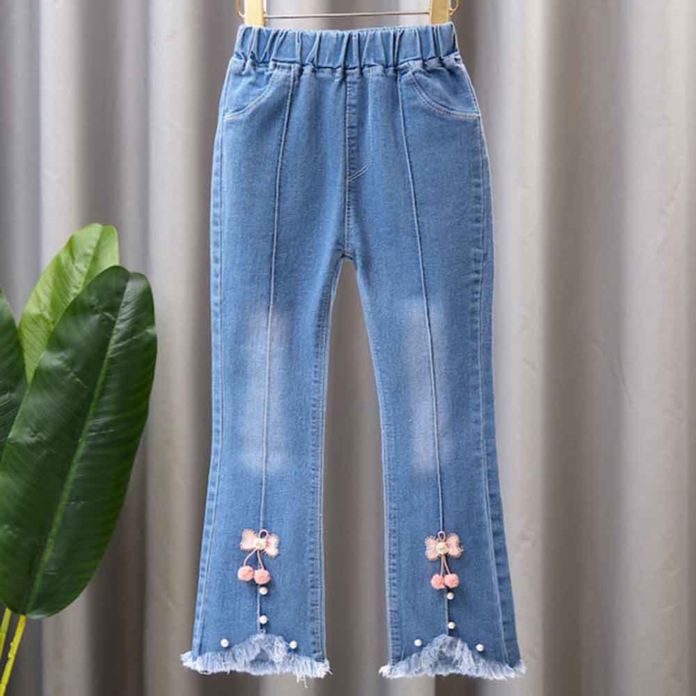 【2Y-9Y】Girl Fashion Blue Jeans 【2Y-9Y】Girl Fashion Blue Jeans