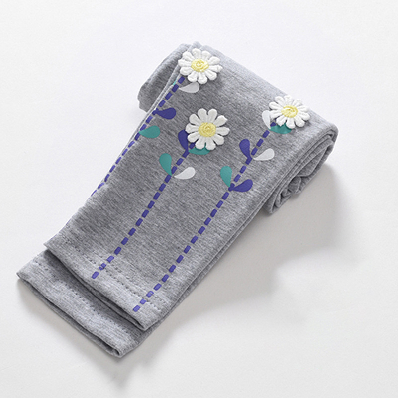 【12M-11Y】Girls Cotton Multicolor Appliquéd Leggings 【12M-11Y】Girls Cotton Multicolor Appliquéd Leggings