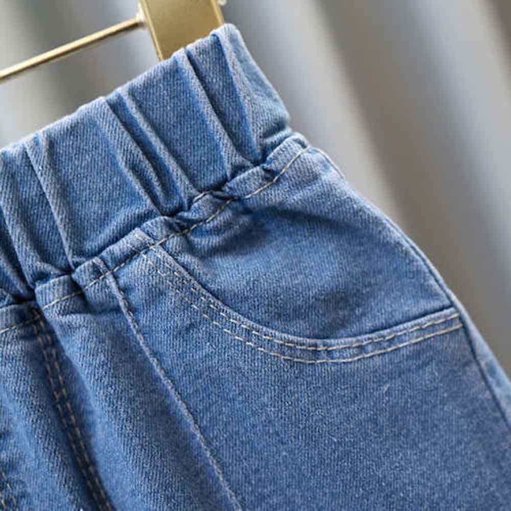 【2Y-9Y】Girl Fashion Blue Jeans 【2Y-9Y】Girl Fashion Blue Jeans
