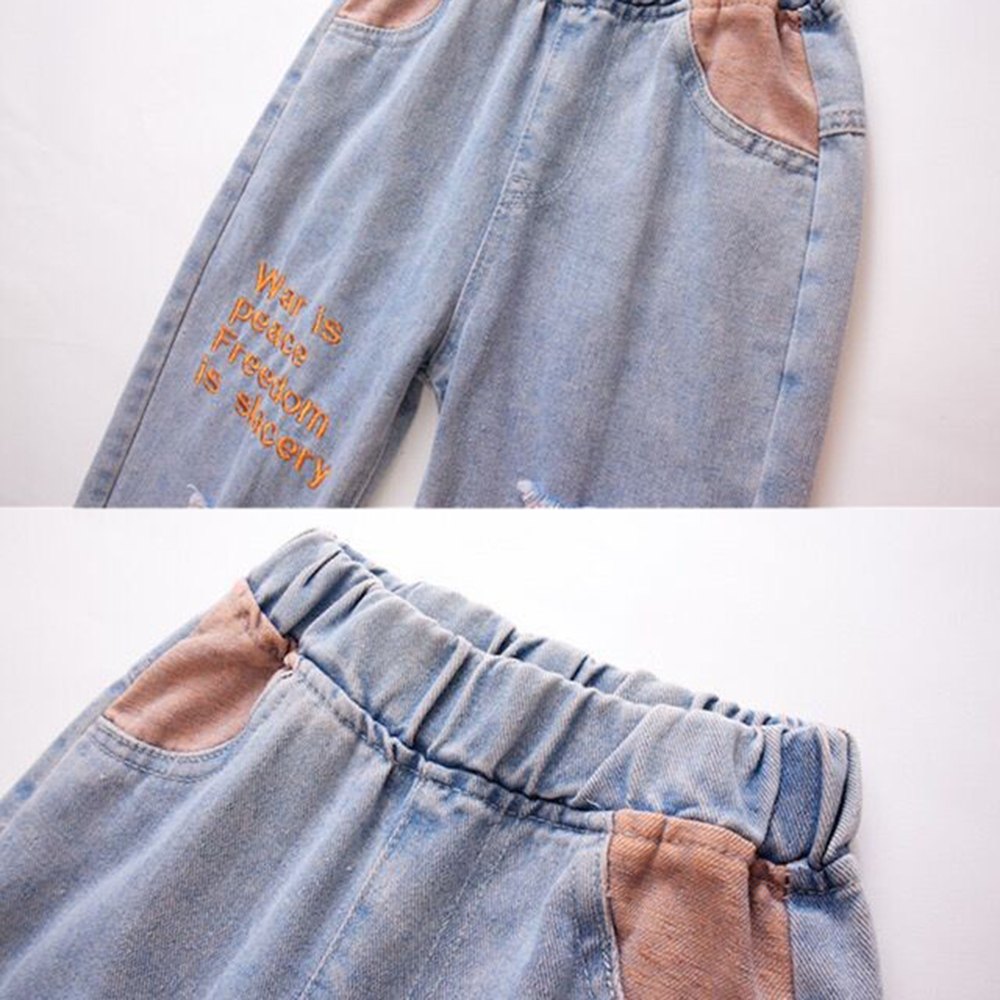 【2Y-11Y】Girl Fashion Blue Jeans - 3211 【2Y-11Y】Girl Fashion Blue Jeans - 3211