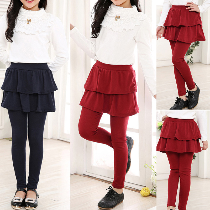 【2Y-11Y】Girls Multicolor Ruffle Leggings 【2Y-11Y】Girls Multicolor Ruffle Leggings