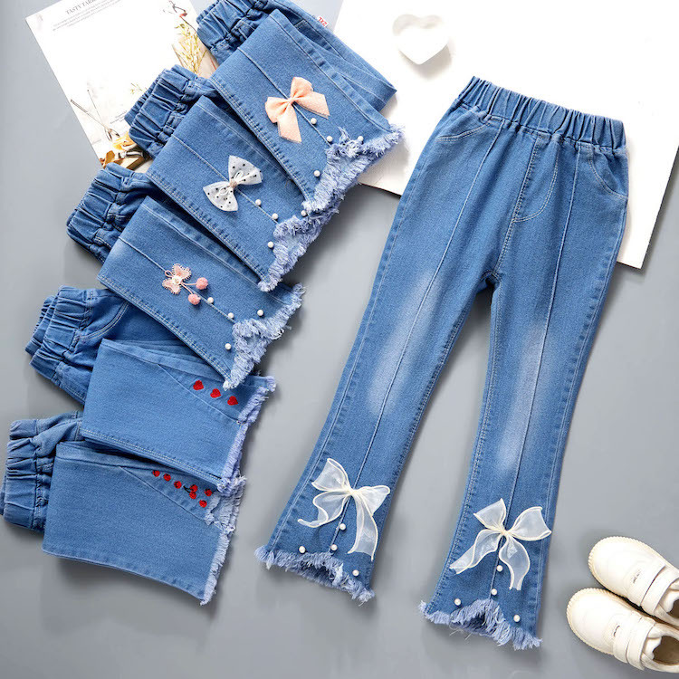 【2Y-9Y】Girl Fashion Blue Jeans 【2Y-9Y】Girl Fashion Blue Jeans