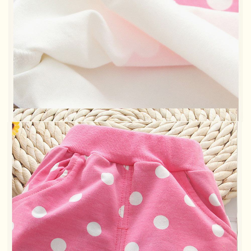 【9M-7Y】2-piece Girls Polka Dot Print Long-sleeved T-shirt And Pants Set - 34276 【9M-7Y】2-piece Girls Polka Dot Print Long-sleeved T-shirt And Pants Set - 34276