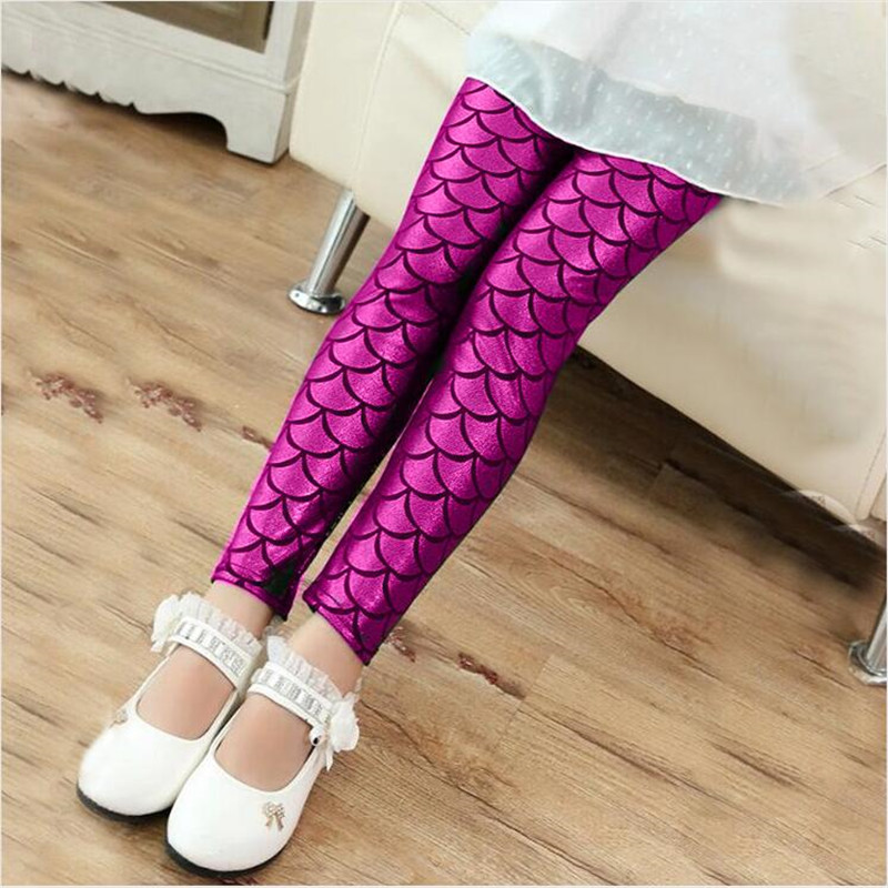 【2Y-11Y】Girls Multicolor Mermaid Leggings 【2Y-11Y】Girls Multicolor Mermaid Leggings