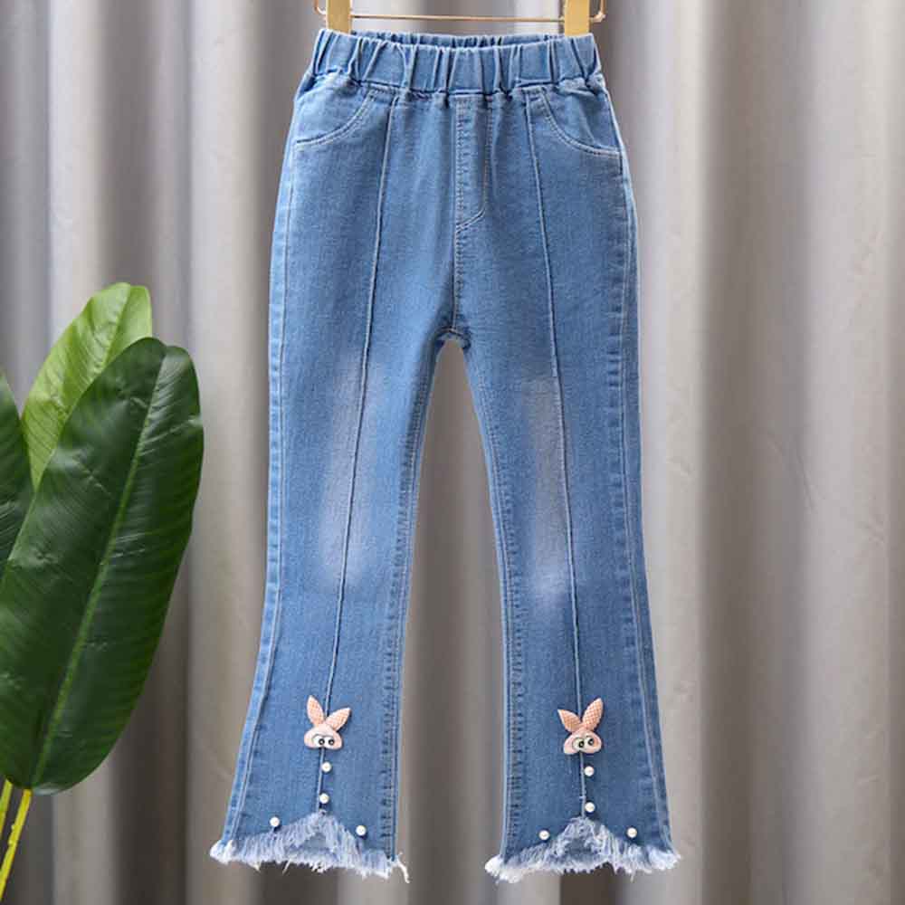 【2Y-9Y】Girl Fashion Blue Jeans 【2Y-9Y】Girl Fashion Blue Jeans
