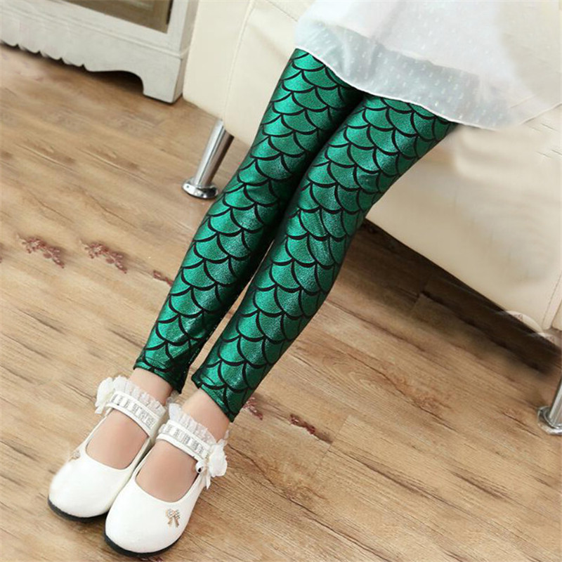【2Y-11Y】Girls Multicolor Mermaid Leggings 【2Y-11Y】Girls Multicolor Mermaid Leggings