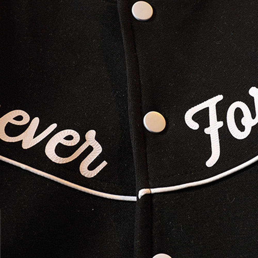 【3Y-12Y】Boys Letter Print Baseball Jacket - 4127 【3Y-12Y】Boys Letter Print Baseball Jacket - 4127