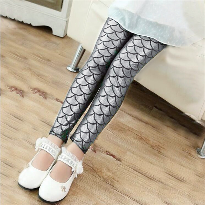 【2Y-11Y】Girls Multicolor Mermaid Leggings 【2Y-11Y】Girls Multicolor Mermaid Leggings